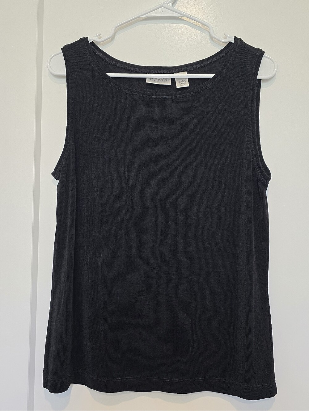 Chico's Travelers Black Sleeveless Tank Top Msrp $60